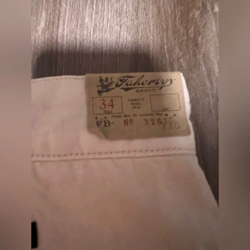Men's New With Tags Faherty Malibu Linen Blend Chinos in Cream